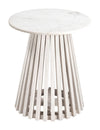 Mazara - Side Table - White / Natural