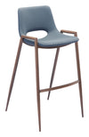 Desi Barstool (Set of 2) Azure Gray & Walnut — Set of 2