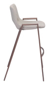 Desi Barstool (Set of 2) Beige & Walnut — Set of 2
