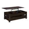 Wagner - Rectangular Lift-Top Coffee Table With Casters - Cherry