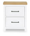 Horizons - 2 Drawers Nightstand - Pure White / Natural Oak