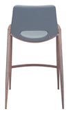 Desi Counter Stool (Set of 2) Azure Gray & Walnut — Set of 2