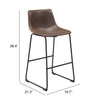 Smart Barstool Vintage Espresso — Set of 2