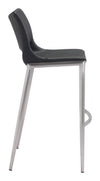 Ace Barstool (Set of 2) Black & Silver — Set of 2