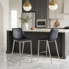 Magnus Counter Stool (Set of 2) Black & Silver — Set of 2