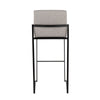 Fuji - High Back Barstool - Black Steel Legs