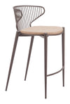 Silues Counter Stool Taupe & Brown — Set of 2