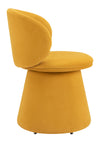 Oblic - Swivel Dining Chair - Orange