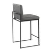 Fuji - High Back Counter Stool - Black Legs
