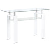 Dyer - 1-Shelf Rectangular Glass Top Table