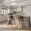 Brew Counter Stool Beige & Walnut