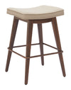 Divat Counter Stool Beige & Walnut — Set of 2
