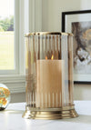 Aavinson Candle Holder - Amber/Gold Finish (A2000688)
