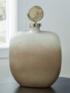 Acario Jar - Taupe/Gold Finish