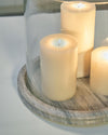 Saskia Candle Holder - Clear/Beige