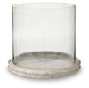Saskia Candle Holder - Clear/Beige
