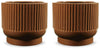 Avalyah Indoor/Outdoor Vase (Set of 2) - Burnt Umber