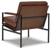 Puckman Accent Chair - Brown/Silver Finish