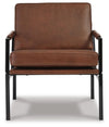 Puckman Accent Chair - Brown/Silver Finish
