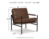 Puckman Accent Chair - Brown/Silver Finish