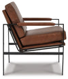 Puckman Accent Chair - Brown/Silver Finish