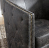 Brentlow Swivel Accent Chair - Distressed Black
