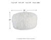 Galice Oversized Accent Ottoman - White