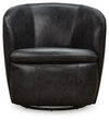 Kierreys Swivel Accent Chair - Midnight