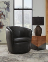 Kierreys Swivel Accent Chair - Midnight