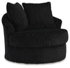 Gramwell Swivel Accent Chair - Onyx