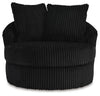 Gramwell Swivel Accent Chair - Onyx