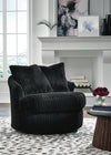 Gramwell Swivel Accent Chair - Onyx