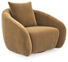 Yahya Swivel Accent Chair - Camel