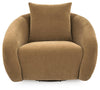 Yahya Swivel Accent Chair - Camel
