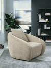 Yahya Swivel Accent Chair - Pebble
