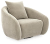 Yahya Swivel Accent Chair - Pebble
