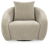 Yahya Swivel Accent Chair - Pebble