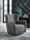 Rowenburg Swivel Glider Accent Chair - Heather Charcoal