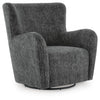 Rowenburg Swivel Glider Accent Chair - Heather Charcoal