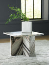 Baretton Accent Coffee Table - Black/White/Taupe