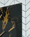 Teague Wall Clock - Black/Gold Finish