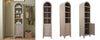 Small Display Cabinet With Door Arches Wheat