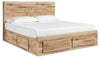 Hyanna King Panel Storage Bed with 2 Under Bed Storage Drawers