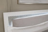 Maeling King Upholstered Panel Bed - White/Gray