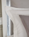 Maeling King Upholstered Panel Bed - White/Gray