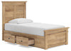 Makidern Twin Panel Storage Bed - Tan (PCB1170B30)