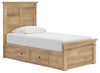 Makidern Twin Panel Storage Bed - Tan (PCB1170B30)