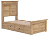 Makidern Twin Panel Storage Bed - Tan (PCB1170B26)