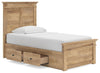 Makidern Twin Panel Storage Bed - Tan (PCB1170B26)