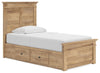 Makidern Twin Panel Storage Bed - Tan (PCB1170B26)